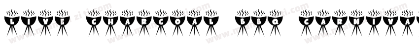 LIVE CHARCOAL BBQ CARNIVAL字体转换